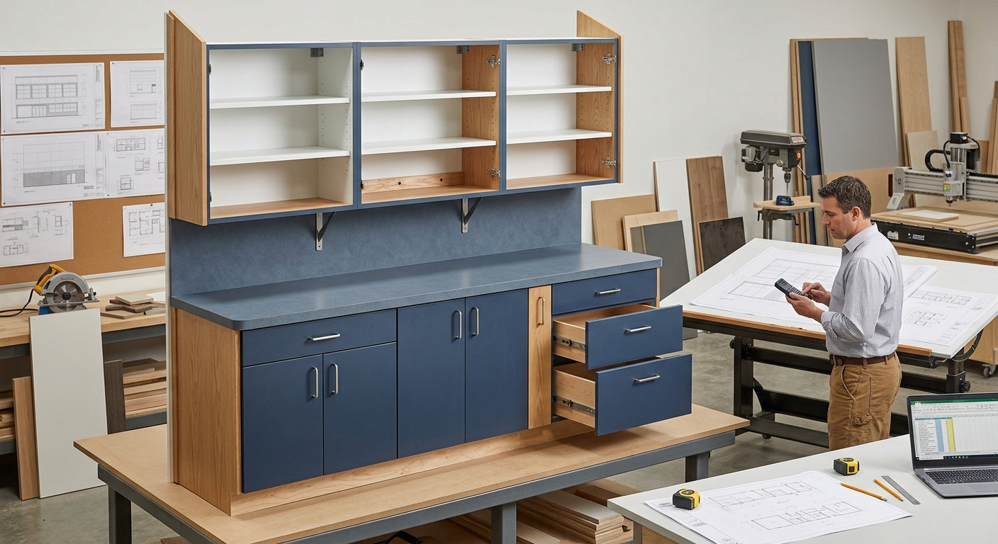Millwork scope items checked during a pre-bid casework review
